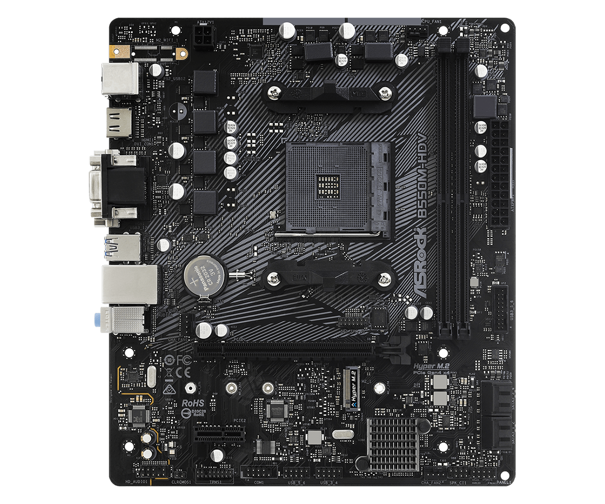 Rock AM4 DDR4 Motherboard Used B550M-HDV B550M Phantom Gaming 4 B550M Pro4 B550 Phantom Gaming 4 B450M-HDV R4.0